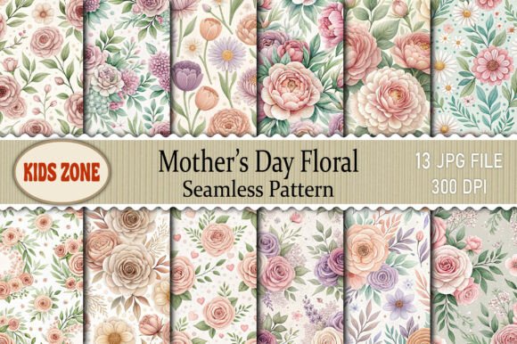 Celebrate with Style: The Versatility of a Mother's Day Floral Seamless Pattern