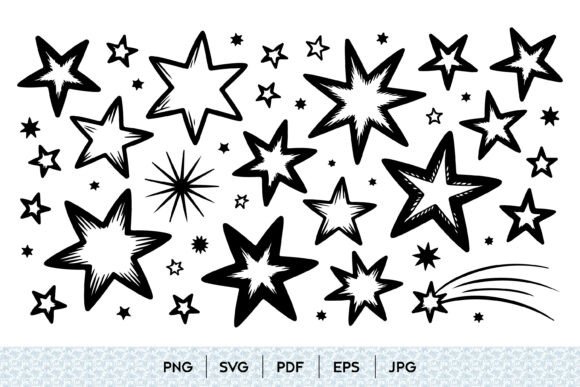 Elevate Your Designs with a Versatile Hand Drawn Starburst Elements Set