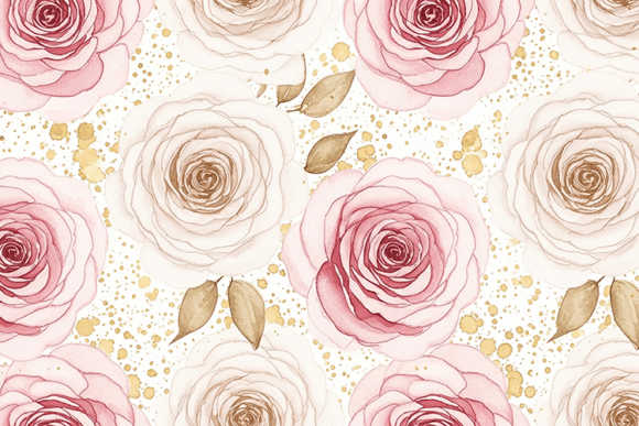 Elevating Brand Aesthetics: The Strategic Power of Pink Roses and Gold on a White Background