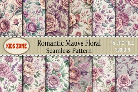 Elevating Brand Aesthetics: The Strategic Role of the Romantic Mauve Floral Seamless Pattern