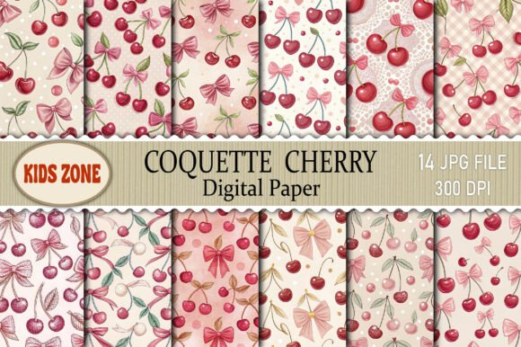 Elevating Your Creative Projects with Coquette Cherry Digital Paper