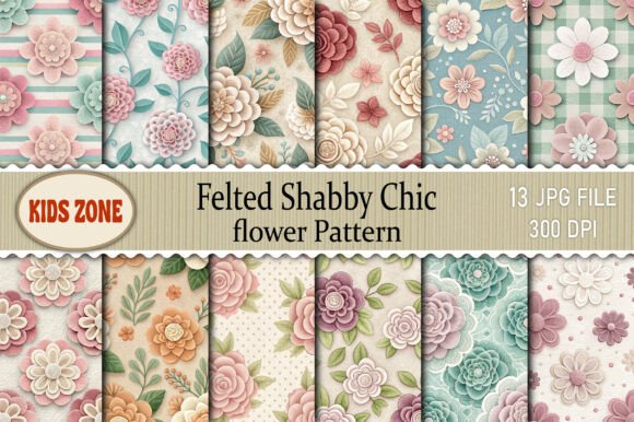 Embrace Soft Elegance with Felted Shabby Chic Flowers