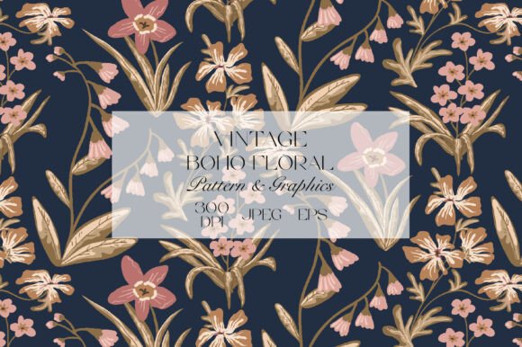 Integrating Vintage Boho Floral Seamless Patterns into Professional Design Workflows
