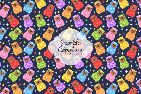 Strategic Application of the Sparkle Capybara Gummy Seamless Pattern for Brand Differentiation