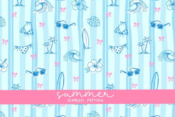 Summer Beach Coastal Seamless Pattern Guide
