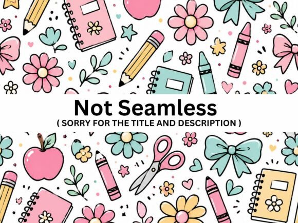 Unlock Creative Potential with a Girly School Supplies Pattern PNG