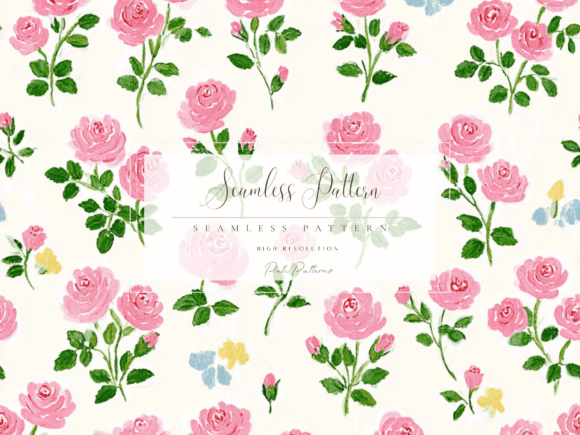 Unlock Creative Potential with the Pink Rose Spring Seamless Pattern PNG