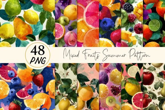 Unlocking Creative Potential with Mixed Fruits Summer Seamless Patterns