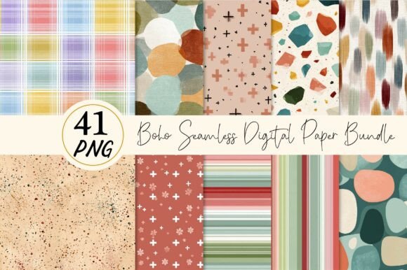 Unlocking Creative Potential with the Boho Seamless Digital Paper Bundle