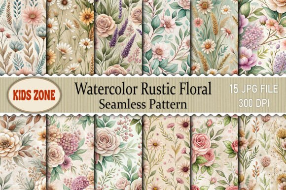 Unlocking Creative Potential with Watercolor Rustic Floral Seamless Designs