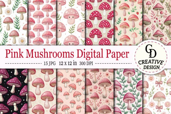 Unlocking Creativity: The Ultimate Guide to Pink Mushrooms Digital Paper for Crafting and Design